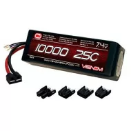 Venom 25C 2S 10000mAh 7.4V LiPo Battery with Universal Plug System
