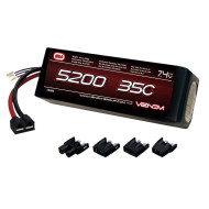 Venom 35C 2S 7.4V 5200mAh LiPo Battery with Universal Plug System