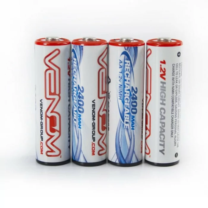 Venom 2400mAh AA High Capacity NiMH Rechargeable Batteries (4pcs)