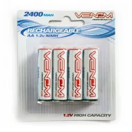 Venom 2400mAh AA High Capacity NiMH Rechargeable Batteries (4pcs)