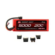 Venom 20C 2S 5000mAh 7.4V Hard Case LiPo Battery with Universal Plug System