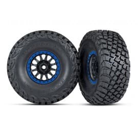 Traxxas UDR Method Race Wheels, black with blue beadlock, BFGoodrich Baja KR3