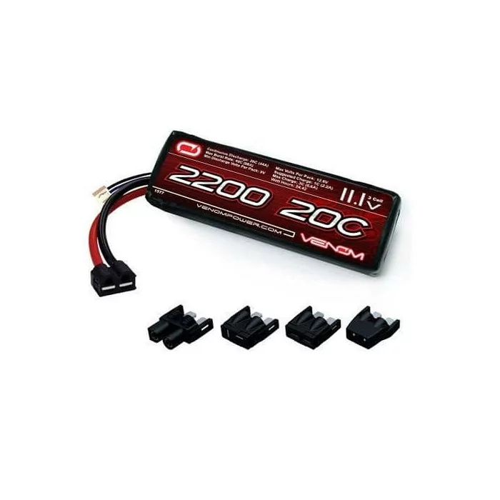 Venom 20C 3S 2200mAh 11.1V LiPo Battery with Universal Plug System