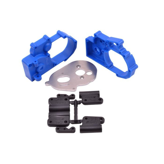 RPM Hybrid Gearbox Housing and Rear Mount Kit for Traxxas 2WD (blue)