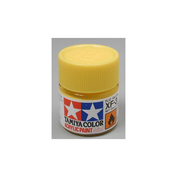 Tamiya Acrylic Mini XF-3 Flat Yellow 1/3 oz
