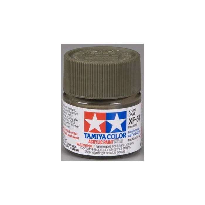 Tamiya Acrylic Mini XF-51 Khaki Drab 1/3 oz