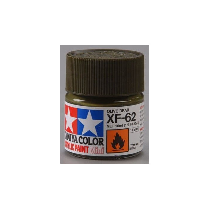 Tamiya Acrylic Mini XF-62 Olive Drab 1/3 oz