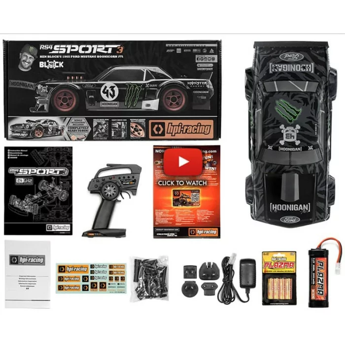 HPI Racing Ken Block's 1965 Ford Mustang Hoonicorn Rally Car 1/10 RS4 Sport 3 RTR