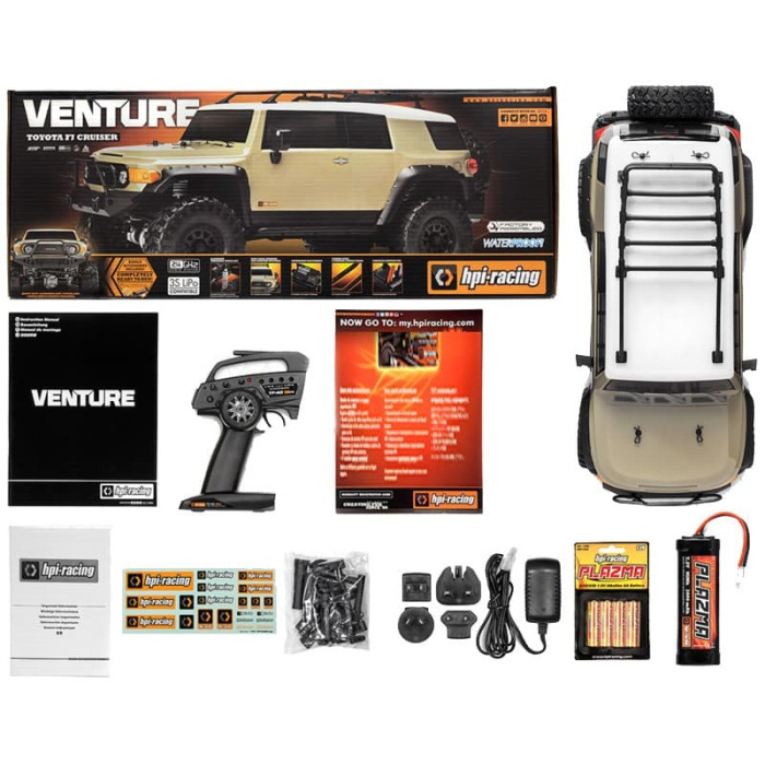 HPI Venture Toyota FJ Cruiser RTR 4WD Scale Crawler (Sandstorm)