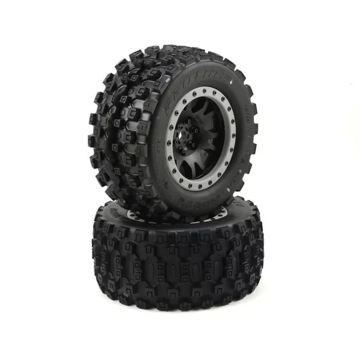 Pro-Line Badlands MX43 Pro-Loc Pre-Mounted All Terrain Tires (MX43) for Traxxas X-maxx