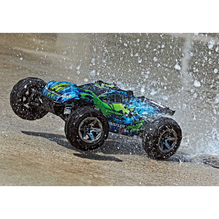Traxxas Rustler 4X4 VXL 1/10 Brushless Stadium Truck Green - RTR (Without Battery & Charger)
