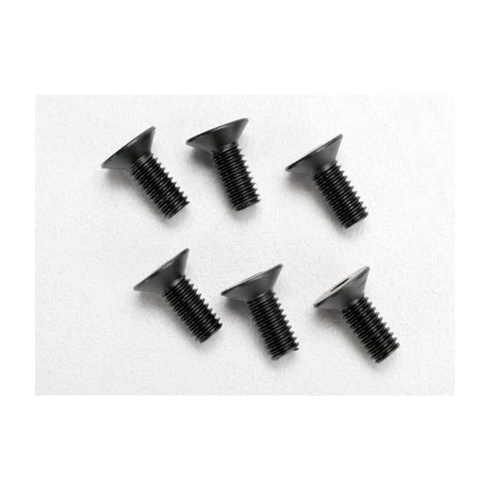 Traxxas Screws, 4x10mm countersunk machine (hex drive) (6)