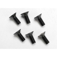 Traxxas Screws, 4x10mm countersunk machine (hex drive) (6)