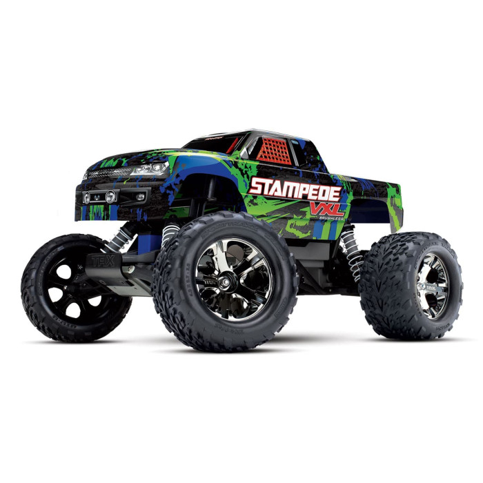 Traxxas Stampede 2WD VXL 1/10 Scale Monster Truck (No Battery & Charger) - Green