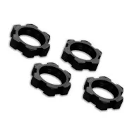 Traxxas Wheel nuts, splined, 17mm, serrated (black-anodized) (4)