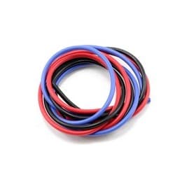 Muchmore Racing 16awg Silver Wire Set (Blue/Black/Red) (180cm)