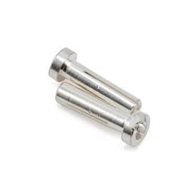 TQ Wire 4mm Low Profile Male Bullet Connectors (Silver) (18mm) (2)