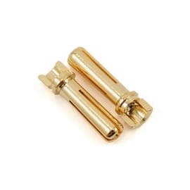 TQ Wire 4mm Narrow Top Male Bullet Connector (Gold) (2)