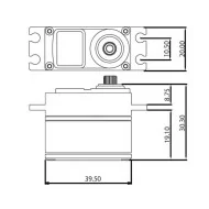 ProTek RC 160T Low Profile High Torque Metal Gear Servo High Voltage/Metal Case - Photo 4