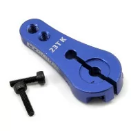 ProTek RC 4mm Aluminum Long Clamp Lock Servo Horn (Blue) (23T-JR/Sanwa/KO)