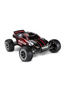 Traxxas Rustler 2wd with LED (Red/Black)