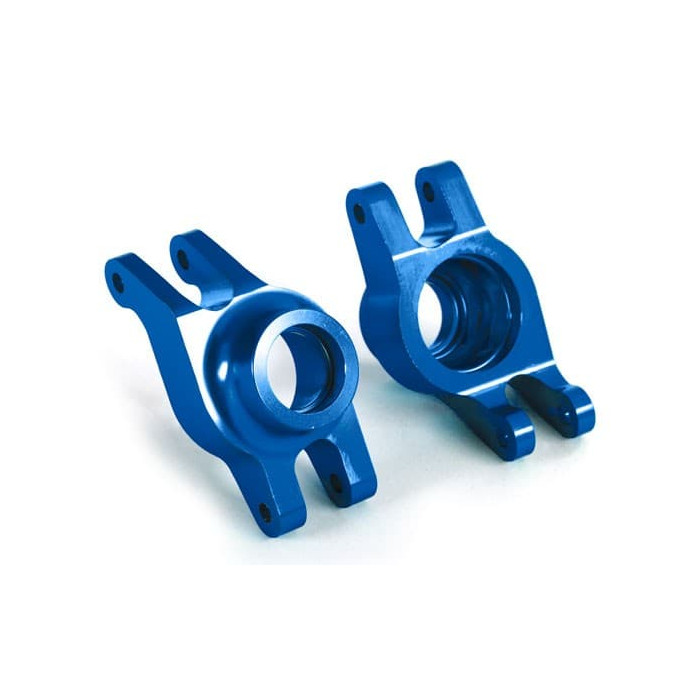 Traxxas Carriers, stub axle (blue-anodized 6061-T6 aluminum) (rear) (2)