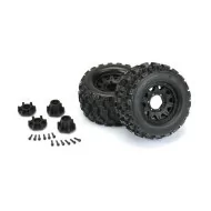 Pro-Line Badlands MX28 2.8" Pre-Mounted Tires w/Raid 6x30 Wheels (2) (M2) (Black) w/Removable Hex - Photo 3