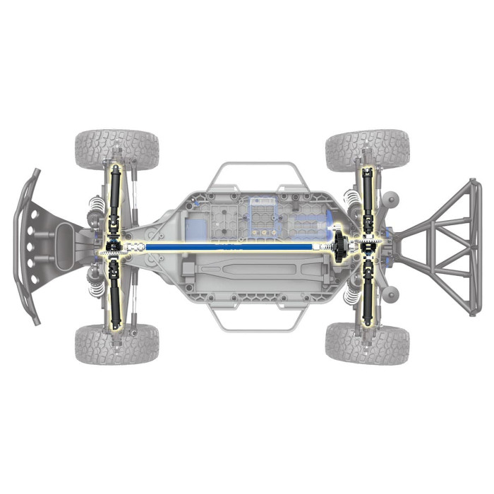 Traxxas Slash 4x4 1/10 Scale Brushless 4WD Short Course Truck Fox Shox