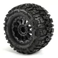 Pro-Line Trencher 2.8" All Terrain Tires Mounted on F-11 Black Wheels for Electric off road Stampede/Rustler (2)