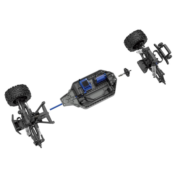 Traxxas Rustler 4X4 VXL 1/10 Brushless Stadium Truck Blue/Red -RTR (Without Battery & Charger)