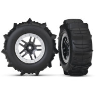 Traxxas Paddle Tires w/ Black Split-Spoke Wheels
