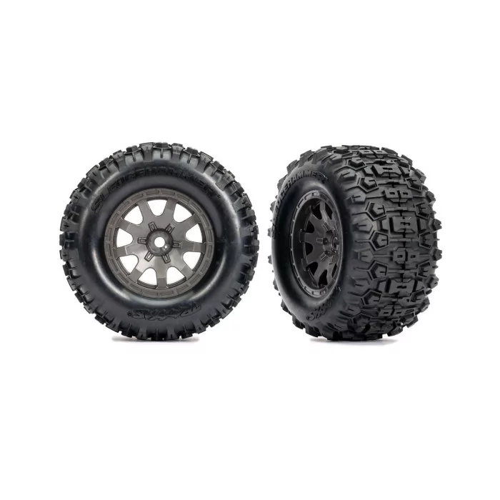 Traxxas Sledgehammer Tires w/ Rear Wheels (Black)