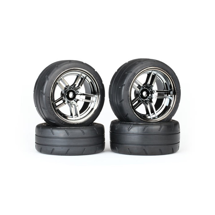 Traxxas Response Tires 1.9" Black Chrome Wheels (4)