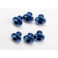 Traxxas Machine Screws 4x4mm Aluminum Button-Head Blue (6)