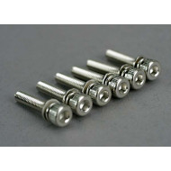 Traxxas Cap-Head Machine Screws 3x15mm w/ Washers (6)