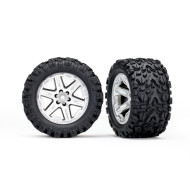 Traxxas RXT Wheels 2.8in Satin Chrome Talon EXT (2)