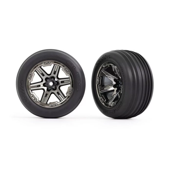 Traxxas RXT 2.8" Black Chrome Wheels & Alias Tires (2)
