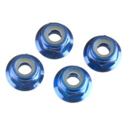 Traxxas Nuts Flanged Nylon Locking 4mm Blue (4)