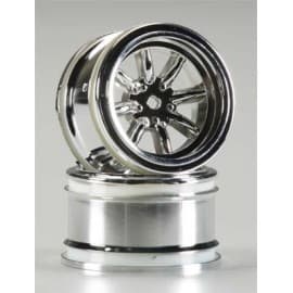 HPI Racing Vintage 8-Spoke Wheel 31mm Shiny Chrom 6mm Offset (2)