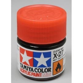 Tamiya Acrylic Mini X-27 Clear Red 1/3 oz