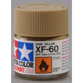 Tamiya Acrylic Mini XF-60 Dark Yellow 1/3 oz