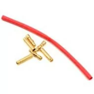E-flite 4mm Gold Bullet Connector Set w/Heatshrink (3 Male/3 Female)