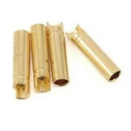ProTek RC 5.0mm "Super Bullet" Solid Gold Connectors (4 Female)