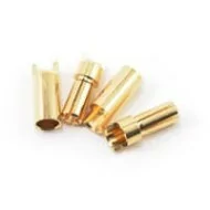 ProTek RC 4.0mm "Super Bullet" Solid Gold Connectors (2 Male/2 Female)