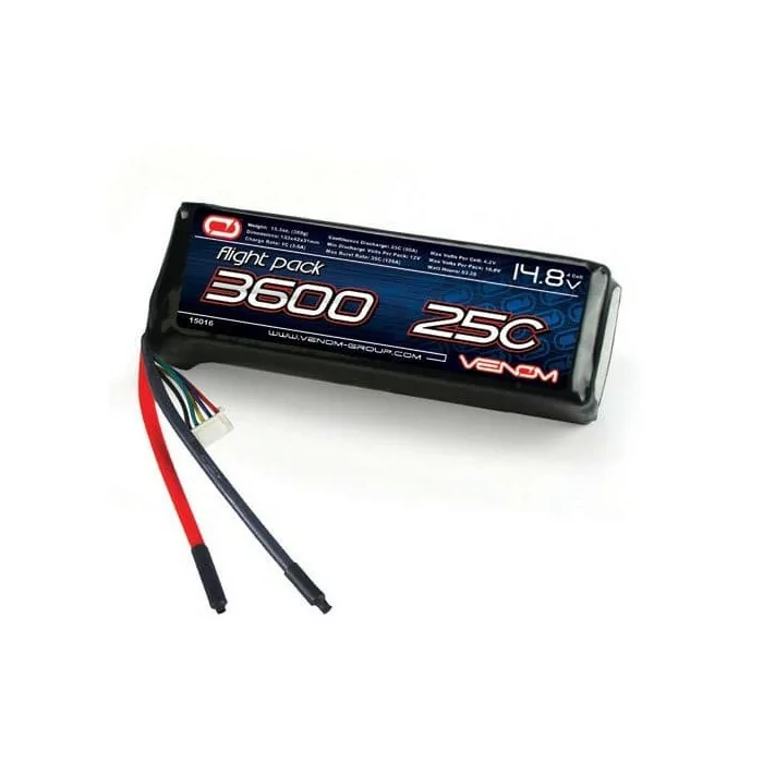 Venom 25C 4S 3600mAh 14.8V LiPO Battery Flight Pack