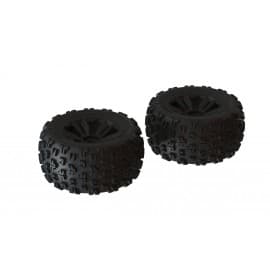 Arrma 1/8 dBoots Copperhead2 MT Front/Rear 3.8 Pre-Mounted Tires, 17mm Hex, Black (2)
