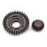 Traxxas Gear set, rear differential (output gears (2)/ spider gears (4))
