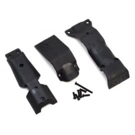 Traxxas Skid plate set, front/ skid plate, rear