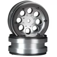 Axial 8-Hole 1.9" Beadlock Wheel Satin Chrome (2)