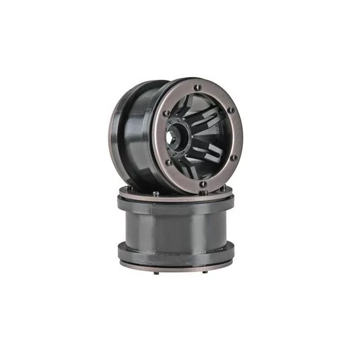 Axial Rocksters 2.2" Beadlock Wheel Black (2)